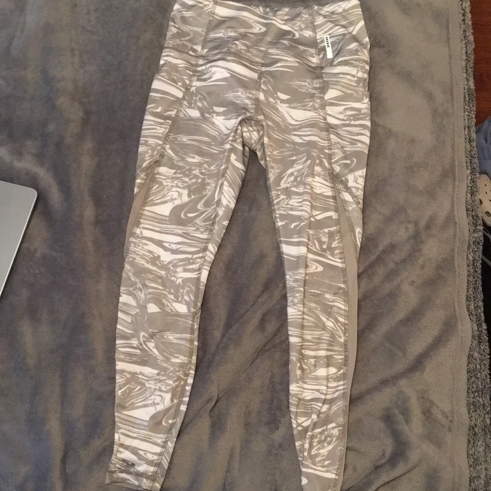 Grey and white leggings